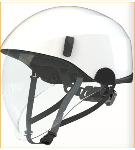 Hard Hat with arc class 1 integral visor. Meets IEC 62819